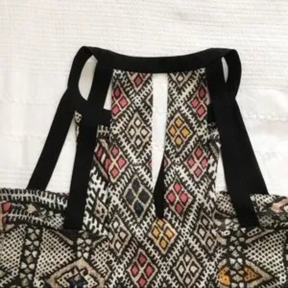 BCBGMaxAzria  BLACK STRAPS ASYMMETRICAL FLOWY CUT OUT TANK TOP - Picture 9 of 14